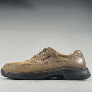 ECCO Fusion Men’s EU 47 US 13 Brown Leather Lace Up Casual Shoes Loafers EUC